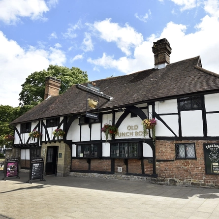 The exterior facade of The Old Punch Bowl.