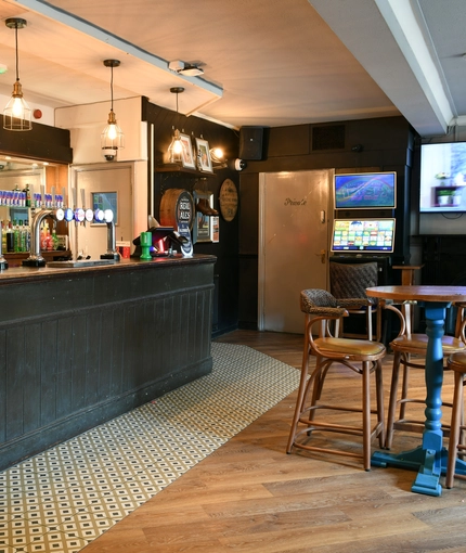 Bar and restaurant area in a pub