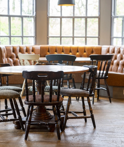 interior restaurant and seating area