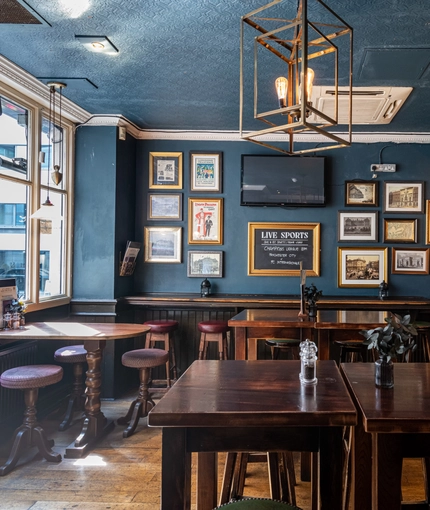 Internal seating area in a pub restaurant
