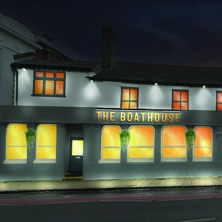 An artist impression illustration showing the potential exterior facade at The Boathouse.