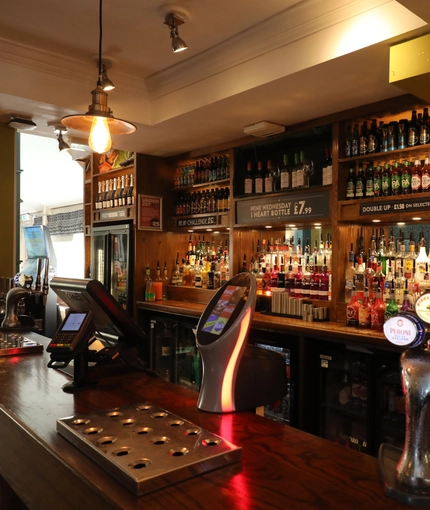 Bar area in a pub