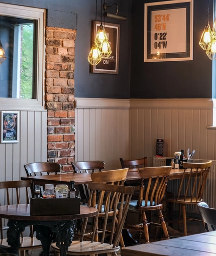 interior restaurant and seating area