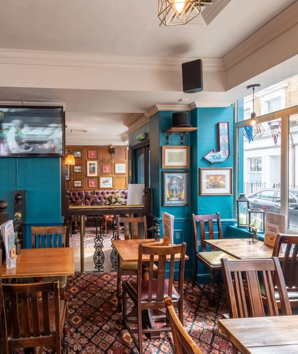 Restaurant area in a pub