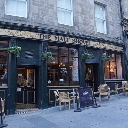 venue exterior with beer garden