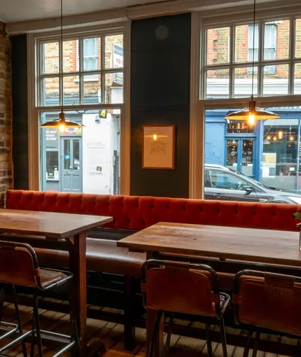 The restaurant area of the George.