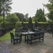 A beer garden outside a pub