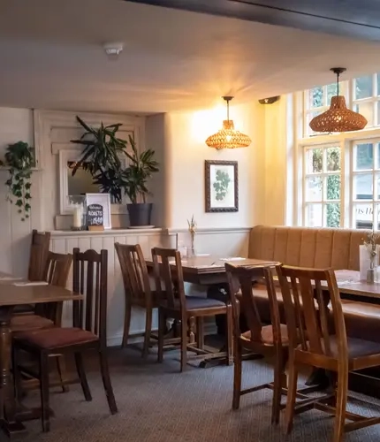 The interior of The Queen's Head pub