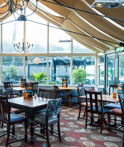 interior restaurant and seating area