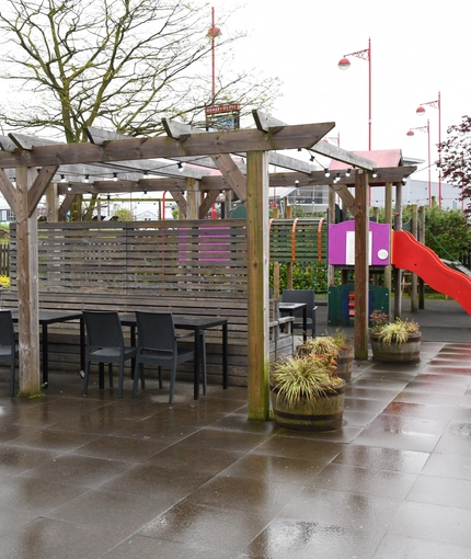 exterior beer garden