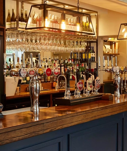 interior bar area of a pub
