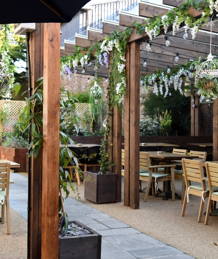 exterior beer garden