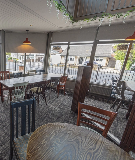 Restaurant area in a pub