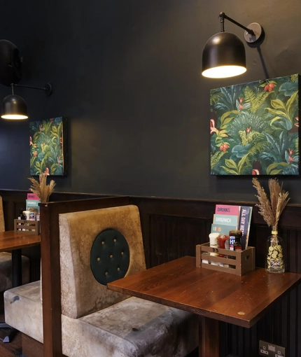 interior restaurant and seating area