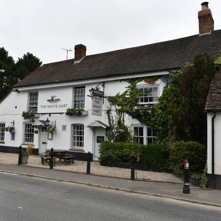 The exterior facade of the White Hart.