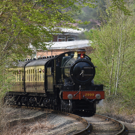 An image of a train at the Severn Valley Railway advertising local attractions near to Chef & Brewer venues.