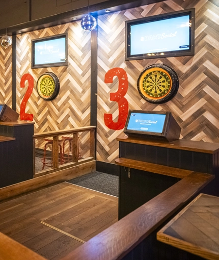 interior darts area of the pub