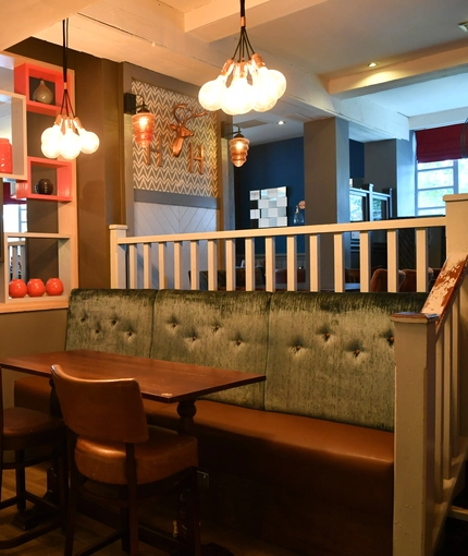 interior seating area of the pub