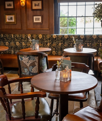 Interior restaurant at the Horse and Groom in Essex.