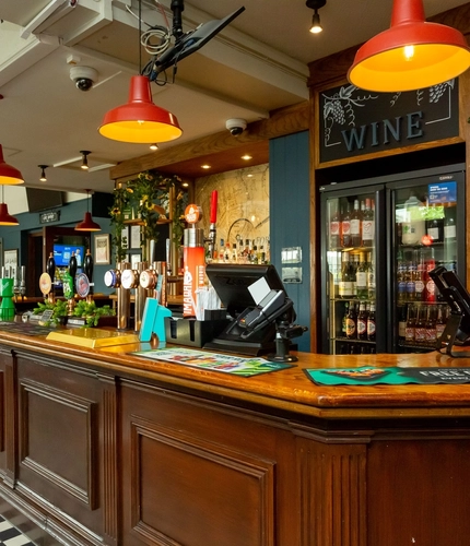 Interior shot of the bar