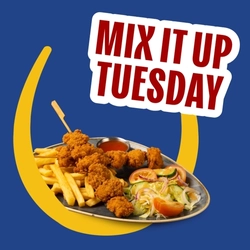 A banner promoting the Mix it Up Tuesday campaign at Hungry Horse venues.