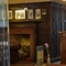 The interior bar and seating area with feature fireplace at The Chequers.