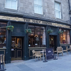 venue exterior with beer garden