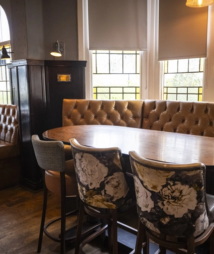 interior restaurant and seating area