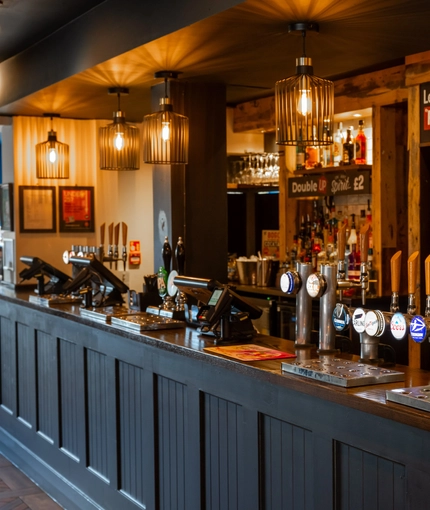 The interior bar area at the Lutley Oak.