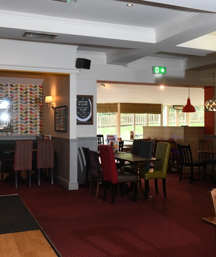 Restaurant area in a pub