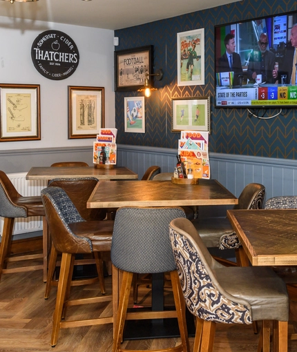 interior seating area of the pub