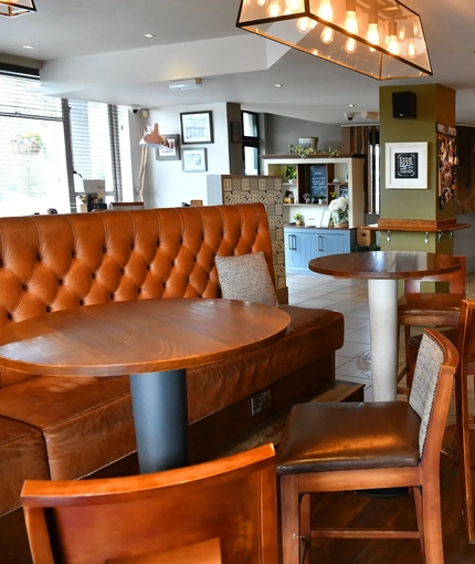 interior restaurant and seating area