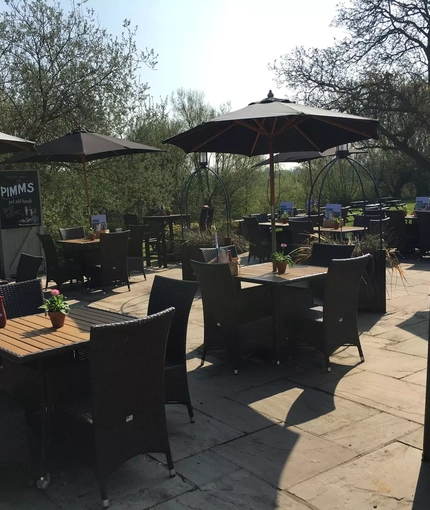 exterior beer garden of a pub