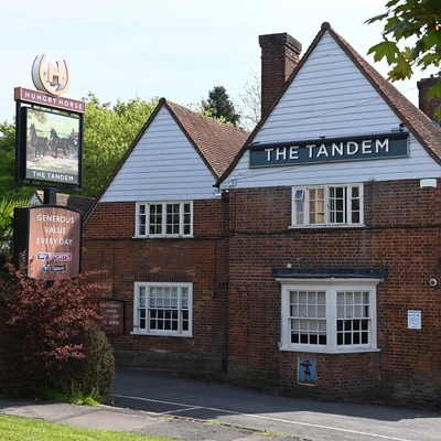 Exterior facade of a pub.