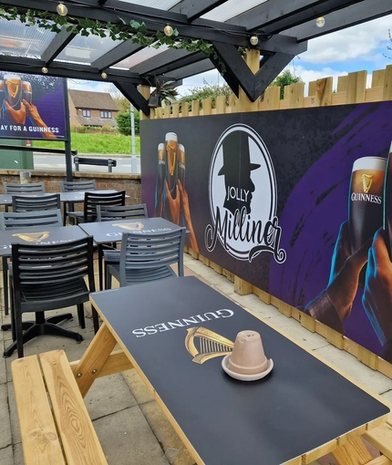 Beer garden outside a pub