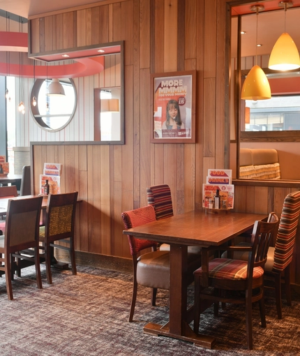 Restaurant area in a pub