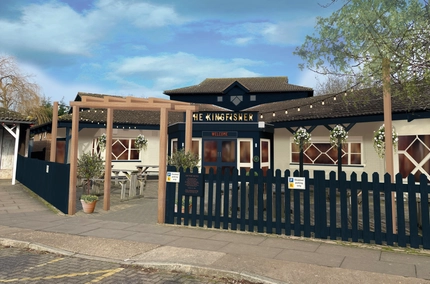 The exterior of the Kingfisher.
