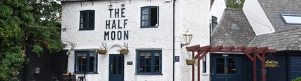 The exterior facade of the Half Moon.