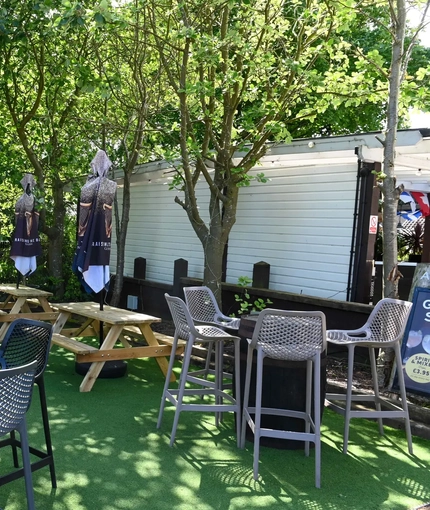 Exterior beer garden