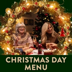 A banner promoting the Christmas Day Menus at Hungry Horse venues.