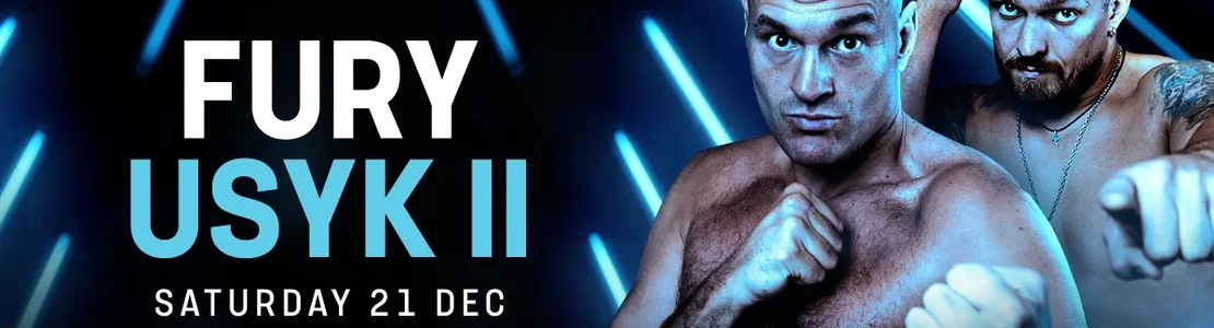 A graphic promoting the Fury x Usyk fight