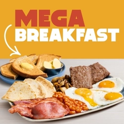 A Banner promoting the Breakfast activation from Hungry Horse.