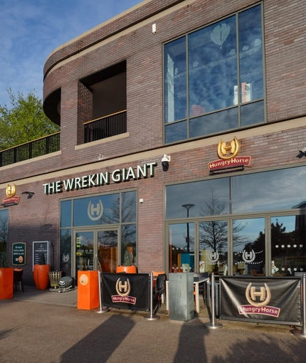 Exterior view of a pub entrance