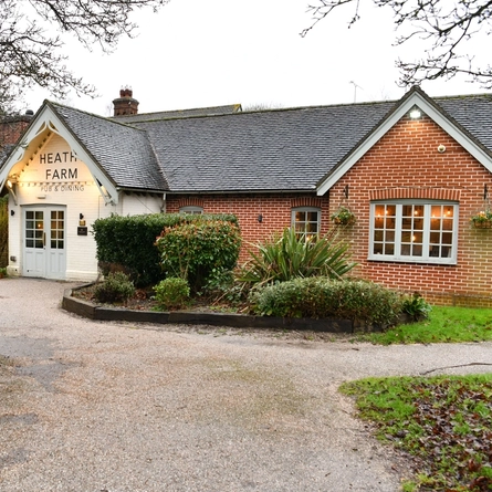 The exterior facade at Heathy Farm.