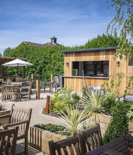 The beer garden at the Boat House.