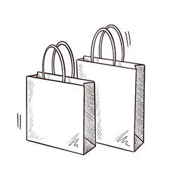An illustration of two shopping bags.