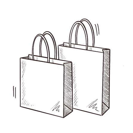 An illustration of two shopping bags.
