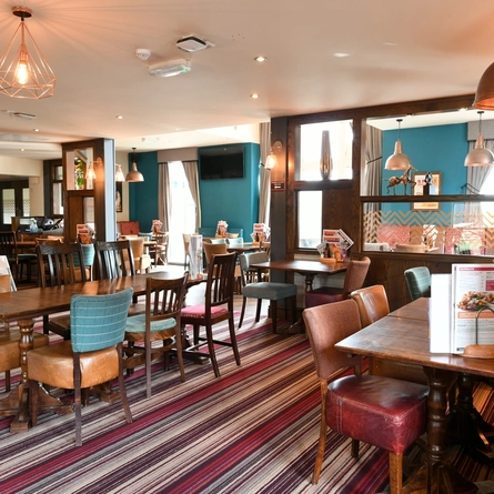 Restaurant area in a pub