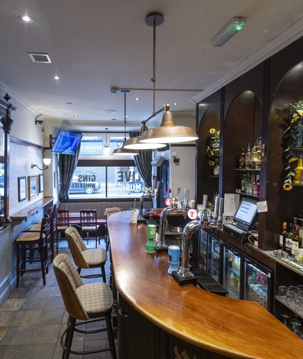 interior bar and seating area