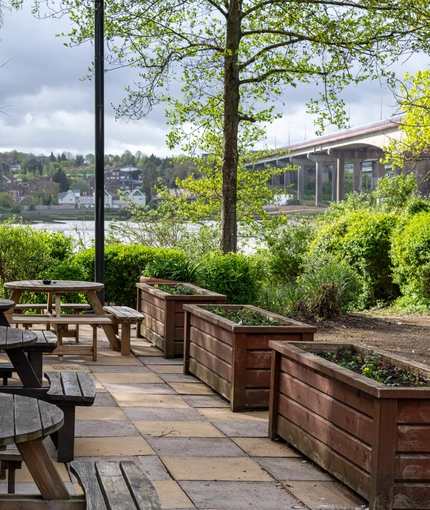 exterior of the beer garden